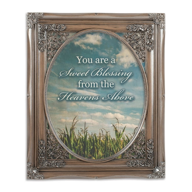 You Are A Sweet Blessing Mahogony 8 x 10 Floral Cutout Wall And Tabletop Photo Frame 